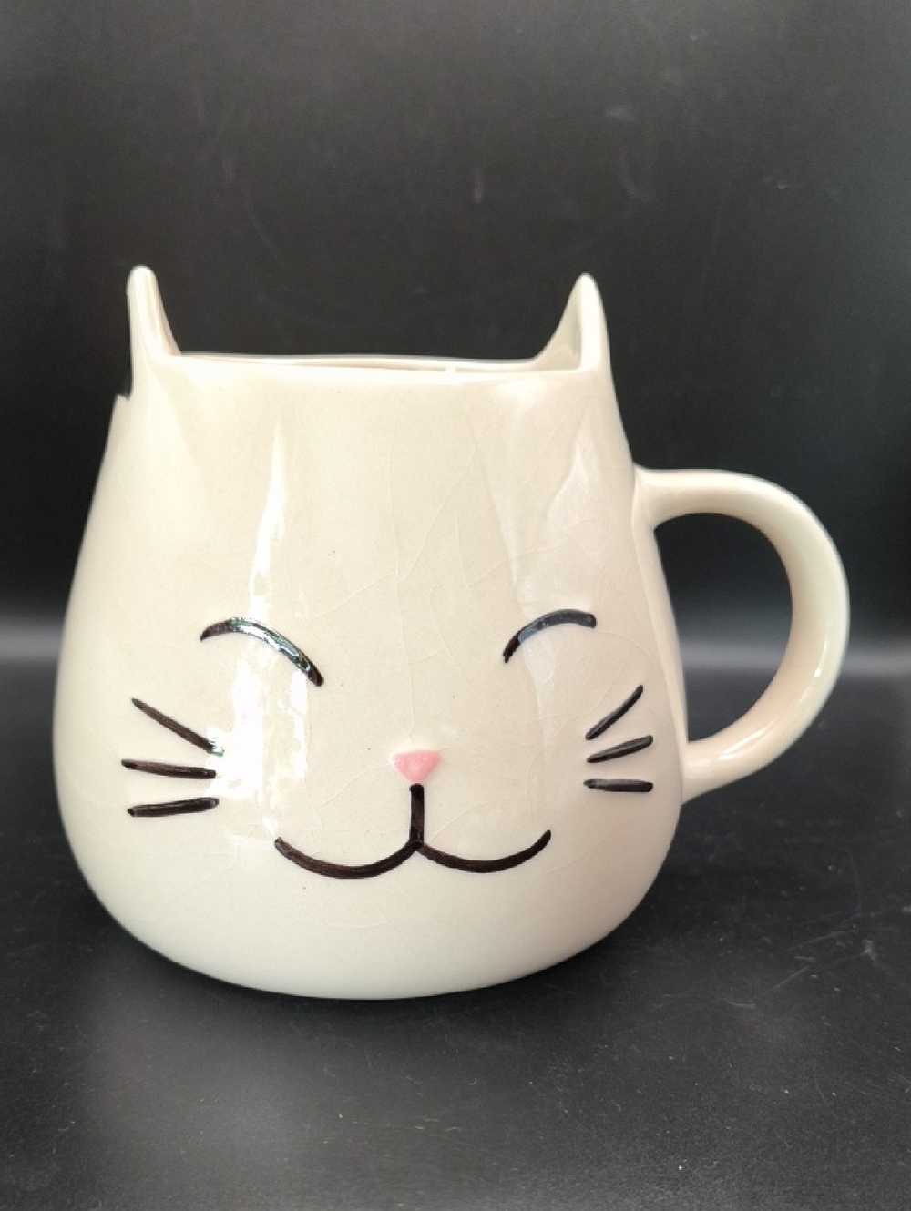 World Market Smiling Cat Figural Ceramic Mug - 14oz